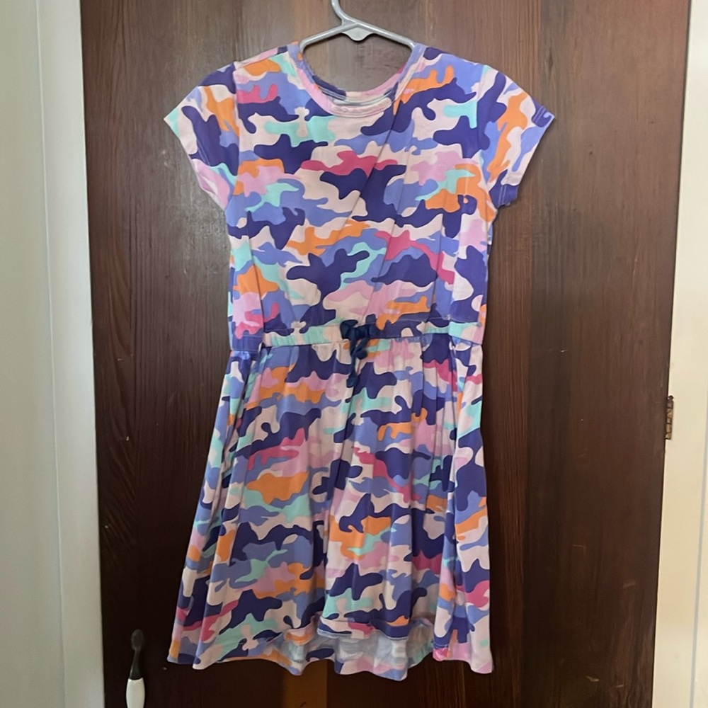 Girls Colorful Camo Dress